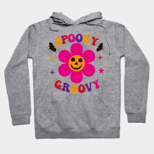 Spooky Groovy Halloween Flower Hoodie